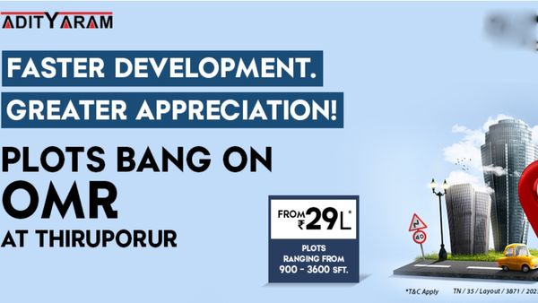 வளரும் OMRல் பிளாட் வாங்க வேண்டுமா.. ஆதித்யராம் ஹாப்பினெஸ்டில் ரூ.29 லட்சம் முதல் வீட்டு மனைகள்