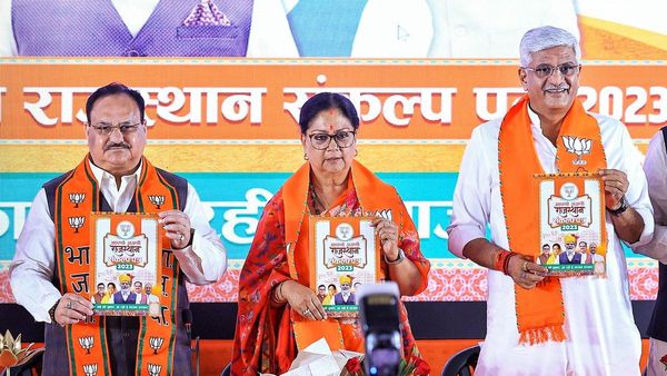 கேஸ் சிலிண்டருக்கு ரூ.450.. பெண் குழந்தைக்கு ரூ.2 லட்சம்.. ராஜஸ்தானில் பாஜக தேர்தல் அறிக்கை வெளியீடு