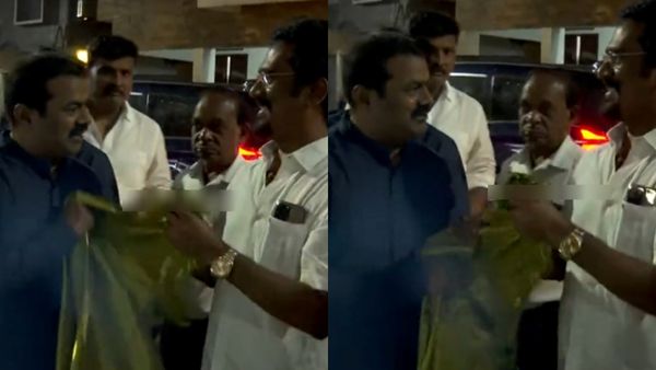 “இந்த சால்வையால் பத்து பைசாவுக்கு பிரயோஜனம் இல்ல..” தொண்டருக்கு நோஸ் கட் தந்த சீமான்