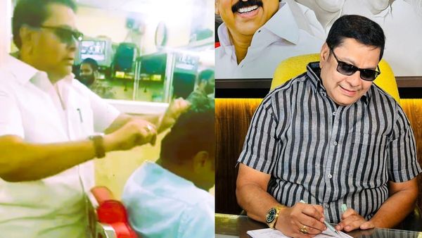 வாங்க சார் வாங்க.. கட்டிங்.. ஷேவிங்.. வாடிக்கையாளருக்கு முடிதிருத்தம் செய்துவிட்ட திமுக எம்.எல்.ஏ.!