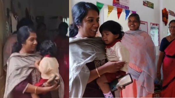 கிருஷ்ணகிரி அங்கன்வாடி மையத்தில் படிக்கும் கலெக்டர் மகள்.. உணவு ஊட்டி, கெஞ்சி.. நெகிழ வைத்த காட்சி