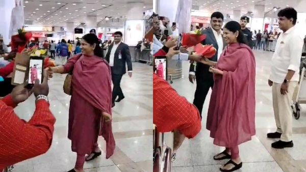 கருணாநிதி நூற்றாண்டு விழா! குவைத் சென்ற கனிமொழி! ஏர்போர்ட்டுக்கு திரண்டு வந்து வரவேற்ற திமுகவினர்! 