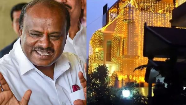 திருட்டு மின்சாரத்தில் வீட்டில் 'லைட்’ அலங்காரம்.. சர்ச்சையில் சிக்கிய குமாரசாமி! பாய்ந்து வந்த காங்