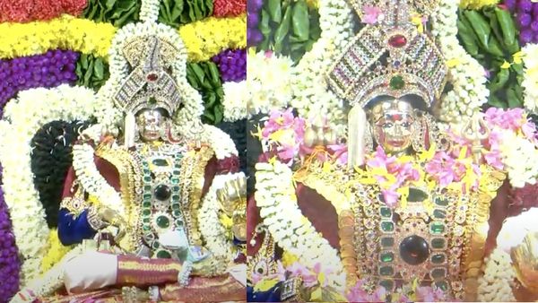 அங்காளம்மனுக்கு அமாவாசையில் ஊஞ்சல்... கொட்டும் மழையிலும் அணையாத தீபங்கள்.. சிலிர்த்த மேல்மலையனூர்