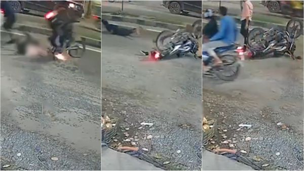 கோவையில் சரியாக மூடப்படாத சாலைப் பள்ளம்.. பிரேக் அடித்த கார்.. தூக்கி வீசப்பட்ட இளைஞர்கள்