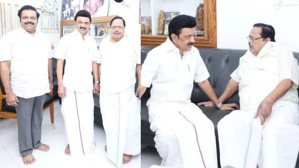 நேரா துரைமுருகன் வீட்டுக்கு வண்டியை விட்ட முதல்வர் ஸ்டாலின்.. அருகில் நெருங்கி அமர்ந்து ஆலோசனை!