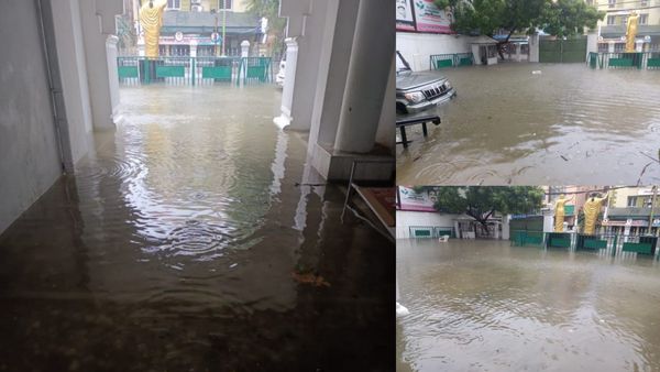 மிக்ஜாம் புயல் ருத்ரதாண்டவம்: அண்ணா திமுக தலைமை அலுவலகத்துக்குள்ளும் கரை புரண்டோடிய பெரு வெள்ளம்!