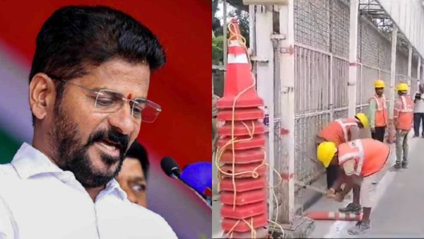 முதல் நாளே இப்படியா! ரேவந்த் ரெட்டி பதவியேற்கும் போதே முதல்வர் இல்லத்தில் இரும்பு கேட் இடிப்பு! பரபர