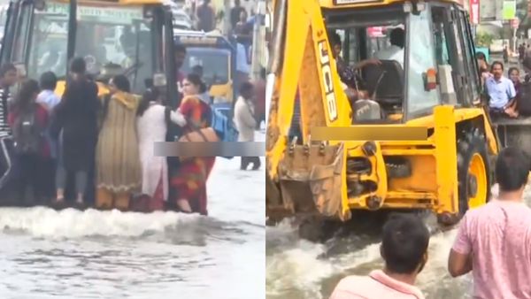 உயிரை கையில் பிடித்துக்கொண்டு 2 நாளாக தவிப்பு: ஜேசிபி வாகனங்கள் மூலம் மீட்கப்படும் வேளச்சேரி மக்கள்!