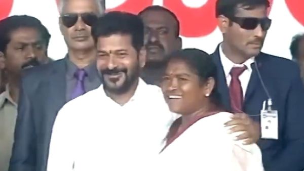 தெலுங்கானா:ஆளுநர் தமிழிசையை மெர்சலாக்கிய ஆரவாரம்.. ஸ்டேடியமே முழக்கங்களால் அதிர பதவியேற்ற 'சீதாக்கா'