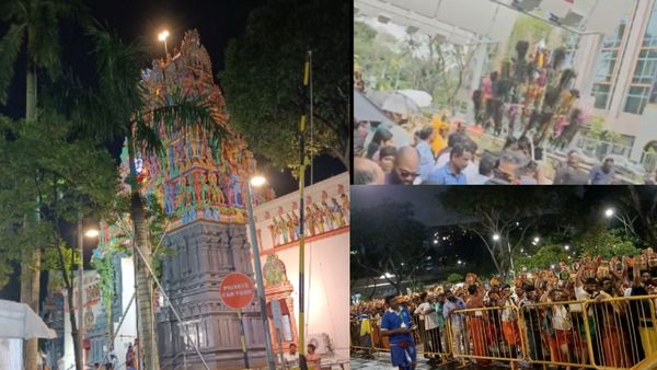 சிங்கப்பூரில் களை கட்டிய தைப்பூச திருவிழா.. பால்குடம் சுமந்த பக்தர்கள்.. எங்கும் அரோகரா முழக்கம்