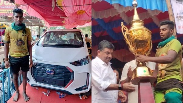 காலை கல்லூரி; மாலை கட்டிட வேலை! வறுமையை வென்ற ஜல்லிக்கட்டு வீரர் கார்த்திக்