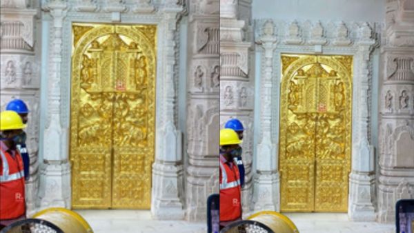 ஆஹா.. ஜொலிஜொலிக்குதே.. இதுதான் அயோத்தி ராமர் கோவில் தங்க கதவு.. போட்டோ எப்படி இருக்கு பாருங்க!