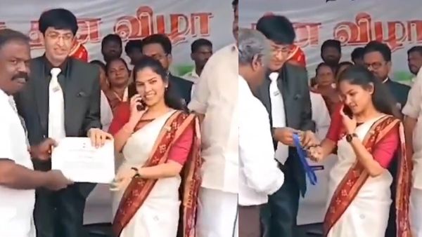 அரசு விழாவை கேலிக்கூத்தாக்கிய சென்னை மேயர் பிரியா ராஜன்! காதில் செல்போன் கையில் சர்டிஃபிகேட்!