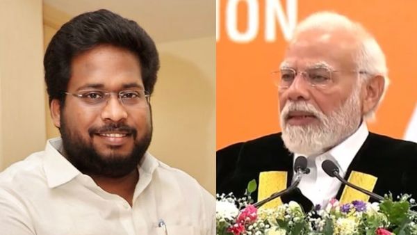 அடடே.. மோடிக்கு முன்னாடி கையெடுத்து கும்பிட்டது யாரு பாருங்க.. திருச்சி சூர்யாவின் ஜம்ப்!