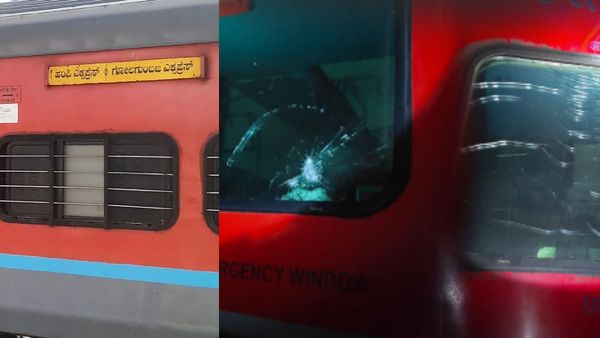 திடீரென சத்தம்.. அலறிய பயணிகள்! காவேரி எக்ஸ்பிரஸ் ரயில் மீது கல்வீச்சு.. மர்ம நபர்களுக்கு வலைவீச்சு!