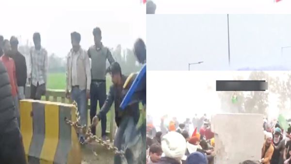 டெல்லி எல்லைகளில் டிரோன்களில் பல நூறு கண்ணீர் புகை குண்டுகள் வீச்சு- தடைகளை உடைக்கும் விவசாயிகள்!