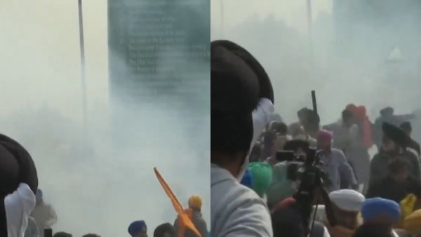 விவசாயிகள் மீது போலீஸ் கண்ணீர் புகை குண்டு வீச்சு-தடையை உடைத்து டெல்லி நோக்கி முன்னேறுவதால் பதற்றம்!