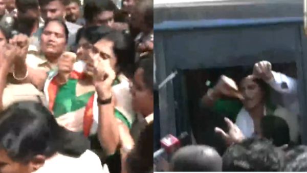 ஆந்திரா: தலைமை செயலகம் முற்றுகை- தங்கை ஒய்.எஸ்.ஷர்மிளாவை குண்டு கட்டாக தூக்கிய அண்ணன் ஜெகன் போலீஸ்