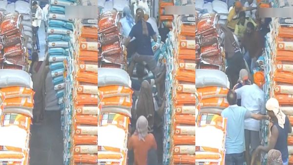 ஷாக்! பெண் மீது மளமளவென விழுந்த அரிசி மூட்டைகள்! ஜெட் வேகத்தில் செயல்பட்டு மீட்ட ஊழியர்கள்.. வீடியோ