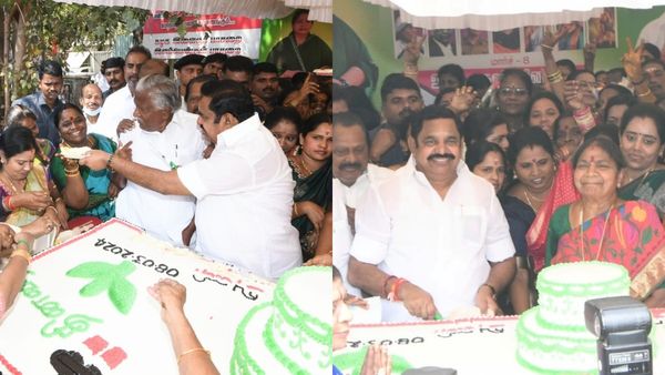 பாசத்தோடு தங்கை வளர்மதிக்கு கேக் ஊட்டிய அண்ணன் எடப்பாடி பழனிசாமி... அவர் மட்டும் மிஸ்ஸிங்