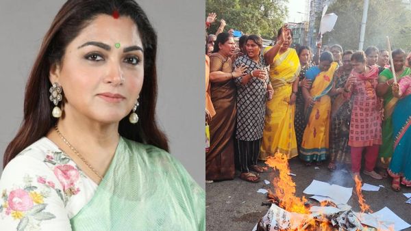 மன்னிப்பு கேட்க முடியாது.. குஷ்பு பிடிவாதம்.. குஷ்பு படத்தை செருப்பால் அடித்து பெண்கள் கொந்தளிப்பு!