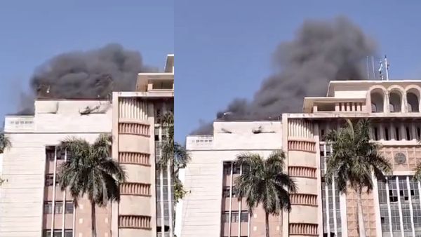 பற்றி எரிந்த தலைமைச் செயலகம்.. அலறியடித்து ஓடிய அரசு ஊழியர்கள்! மத்தியப் பிரதேசத்தில் ஷாக்