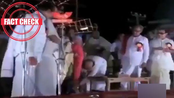 Fact Check: இந்திரா காந்தி காலில் விழுந்தாரா கருணாநிதி? பரவி வரும் போலி செய்தி! உண்மை என்ன?