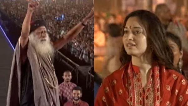 கோவையில் திடீர்னு ஆட ஆரம்பித்த சத்குரு.. வியந்த தமன்னா.. ஆர்ப்பரித்த ஜனம்.. விண்ணைமுட்டிய சிவநாமம்