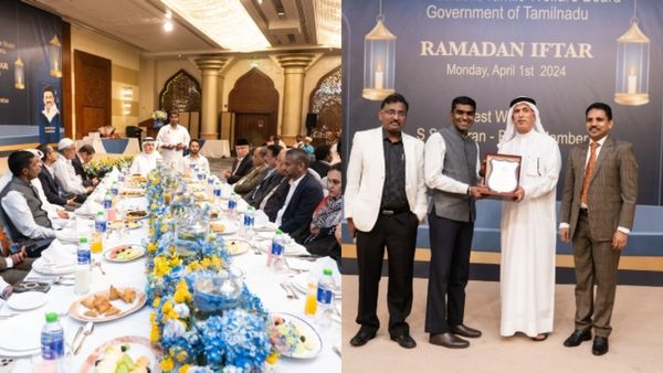 ரமலான்.. தமிழ்நாடு அரசின் அயலக தமிழர் நலவாரிய குழு சார்பில் துபாயில் நோன்பு திறந்த இஸ்லாமியர்கள்!