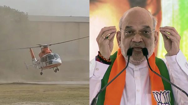 கட்டுப்பாட்டை இழந்து தடுமாறிய ஹெலிகாப்டர்.. அதிர்ஷ்டவசமாக விபத்தில் இருந்து தப்பினார் அமித்ஷா