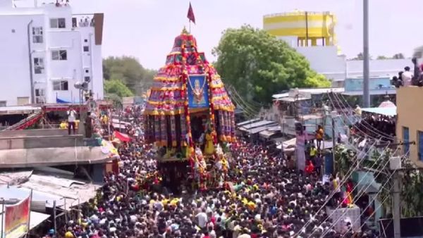 ஓம் சக்தி பராசக்தி! சமயபுரம் மாரியம்மன் கோயிலில் இன்று சித்திரை திருத்தேரோட்டம் 