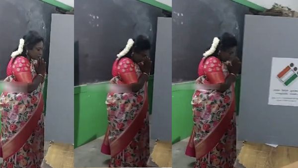 ‛‛கடவுளே நான் ஜெயிக்கணும்’’.. ஓட்டுப்போட சென்றதும் இவிஎம் முன்பு தமிழிசை செய்ததை கவனிச்சீங்களா!