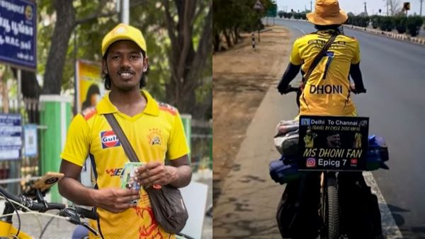 டெல்லி டூ சென்னை; 2100 கிமீ சைக்கிளில் பயணம்! தோனியின் வெறித்தனமான ரசிகர்!