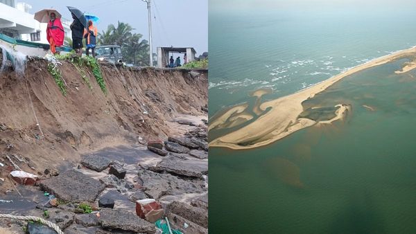 ரெமல் புயல் எதிரொலி! தனுஷ்கோடியில் 700 மீட்டருக்கு கடல் அரிப்பு! உள் வாங்கிய ராமேஸ்வரம் கடல்