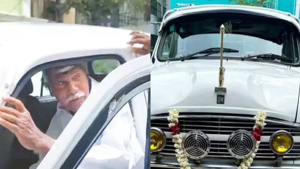 கவனிச்சீங்களா? பழைய அம்பாசிடர் காருக்குள் யார் பாருங்க.. ரங்கசாமிக்கு சந்தோஷம்.. புதுச்சேரியில் செம