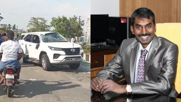 கார் விபத்தில் சிக்கினார் அமைச்சர் எவ வேலுவின் மகன்! மருத்துவமனையில் அனுமதி.. என்ன நடந்தது?