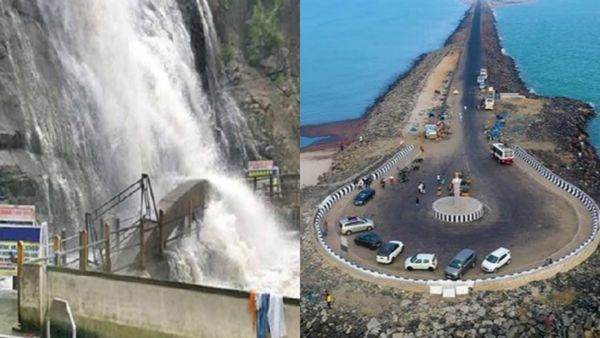 குற்றாலத்தில் 6வது நாளாக குளிக்க தடை.. கடல் கொந்தளிப்பால் தனுஷ்கோடி செல்ல சுற்றுலா பயணிகளுக்கு தடை