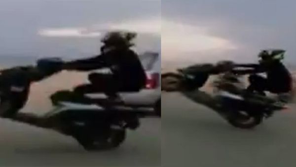 வானில் திடீர்னு பறந்த இளைஞர்.. சென்னை மெரினா பீச்சில் யாருங்க இது? போலீஸ் கடிவாளம் போட்டும் அடங்கலயே