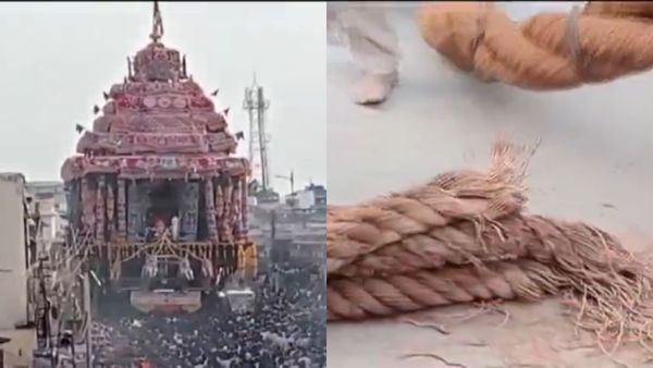 450 டன் எடை - 70 அடி உயரம்.. நெல்லையப்பர் கோவில் தேரோட்டத்தில் திடீரென அறுந்த வடம்.. அபசகுனமா?