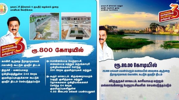 ரூ.800 கோடியில் காவிரி கூட்டு குடிநீர் திட்டம், ரூ.80 கோடியில் வைகை குடிநீர் திட்டம்- மாஸ் அறிவிப்பு!