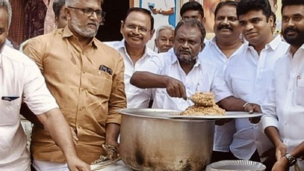 அண்ணாமலை தோற்றதால்.. கோவையில் ஆடு பிரியாணி போட்ட திமுகவினர்