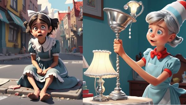 குழந்தை நீதி கதைகள்: விளக்கை தேய்க்க.. வந்தது யாருன்னு பாத்தீங்களா?