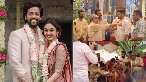 தடபுடலாக நடந்த அர்ஜுன் மகள் திருமணம்.. வந்து குவிந்த பிரபலங்கள்.. தம்பி ராமையா செய்ததை பாருங்க