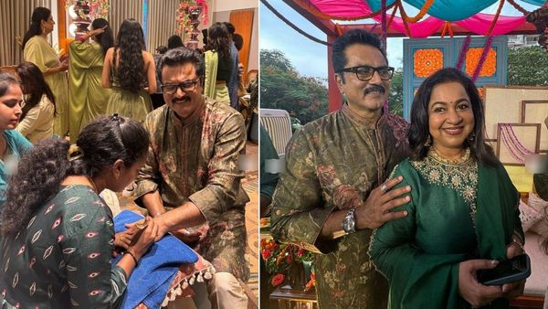 வரலட்சுமியின் மெஹந்தி பங்க்ஷன்.. மருதாணி போட்ட சரத்குமார்.. ராதிகா ரியாக்சன்.. லீக்கான புகைப்படம் 