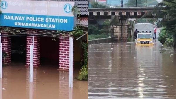 உதகையை புரட்டி போட்ட மழை.. வெள்ளத்தில் சிக்கிய ஊட்டி பேருந்து பணிமனை, ரயில் சுரங்கப்பாதை