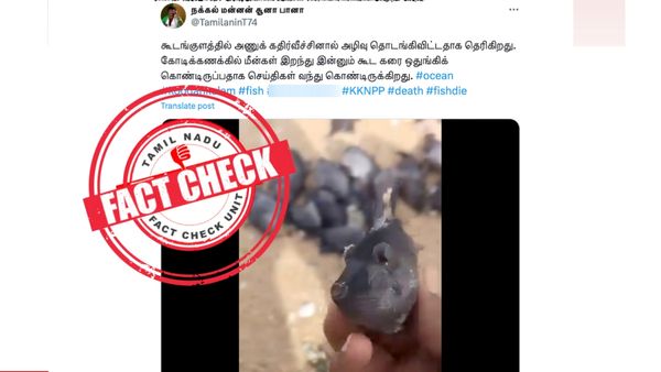 Fact Check: கூடங்குளம் அணுக்கதிர்வீச்சால் கொத்து கொத்தாக மீன்கள் இறந்து கரை ஒதுங்கின? உண்மை என்ன?