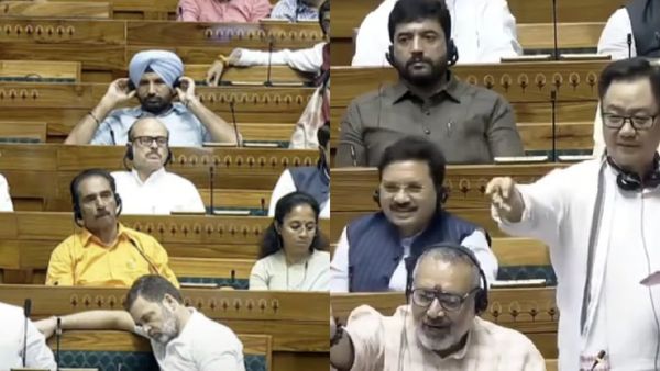 கும்பகர்ண தூக்கத்தில் ராகுல்? நெற்றியில் அடித்த மத்திய அமைச்சர்.. குபீரென சிரித்து பாஜகவினர் கேலி