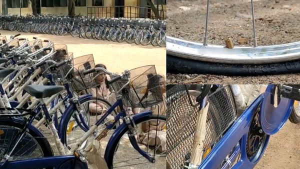 எடைக்கு போட்டா கூட போகாது.. ஓட வைக்கவே ஆயிரம் ரூவா செலவாகும்! தரமற்ற சைக்கிள்.. புலம்பும் மாணவர்கள்