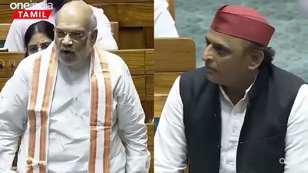 லோக்சபாவில் அனல் பறந்தது.. அகிலேஷ் யாதவ் vs அமித்ஷா கடும் வார்த்தை யுத்தம்.. குறுக்கிட்ட சபாநாயகர்